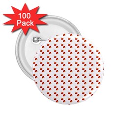 Kawaii Pumpkin Patt White 2 25  Buttons (100 Pack) 