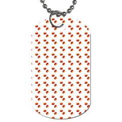 Kawaii Pumpkin Patt White Dog Tag (two Sides)