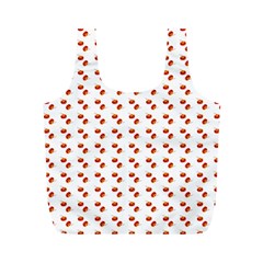 Kawaii Pumpkin Patt White Full Print Recycle Bag (m)