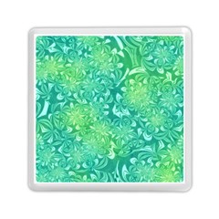 Retro Flower Pattern Design Batik Memory Card Reader (square)