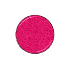 Pink Abstract Crimson Triangle Hat Clip Ball Marker