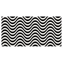 Black White Wave Pattern Wavy Water Seamless Banner And Sign 8  X 4 