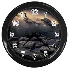 Stellar Dreamscape (ai&human) Wall Clock (black)