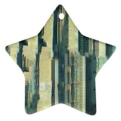 Texture Abstract Buildings Star Ornament (two Sides)