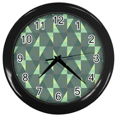 Texture Triangle Wall Clock (black)