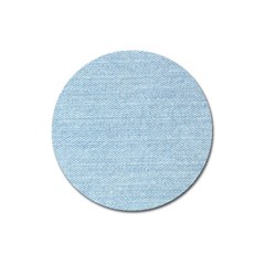 Blue Denim Texture, Macro Magnet 3  (round)