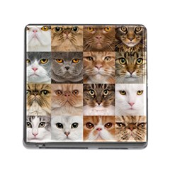 Breeds Of Cats Collage Memory Card Reader (square 5 Slot)