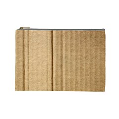 Brown Cardboard Texture Macro, Cardboard, Cardboard Cosmetic Bag (large)