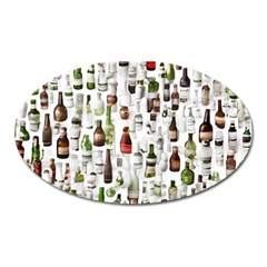 Bottle Chic Print Patterns Oval Magnet