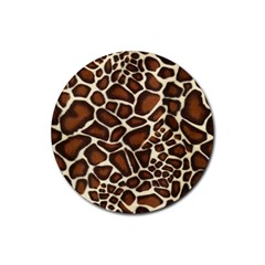 Giraffe Texture, Macro Rubber Coaster (round) by kyorashop23