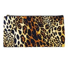 Leopard Skin Texture, Macro, Brown Pencil Case by kyorashop23