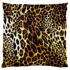 Leopard Skin Texture, Macro, Brown Standard Premium Plush Fleece Cushion Case (one Side)