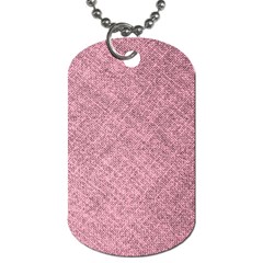 Pink Fabric Texture, Knitted Pink Texture, Dog Tag (two Sides)