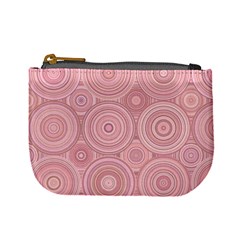 Pink Retro Texture With Circles, Retro Circles Background, Mini Coin Purse