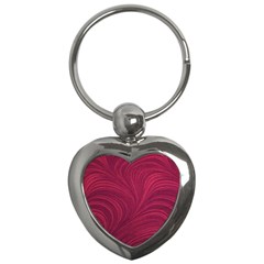 Purple Fabric Texture, Fabric Backgrounds With Lines Key Chain (heart)