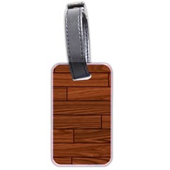 Seamless Wooden Planks Brown Wooden Background Luggage Tag (two Sides)