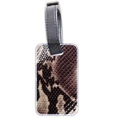 Snake Skin, Reptile Skin, Snake Skin Textures, Brown Snake Luggage Tag (two Sides)