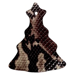 Snake Skin, Reptile Skin, Snake Skin Textures, Brown Snake Christmas Tree Ornament (two Sides)