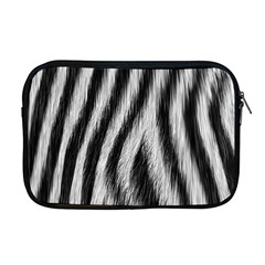 Zebra Texture, Zebra Wool, White Black Background Apple Macbook Pro 17  Zipper Case