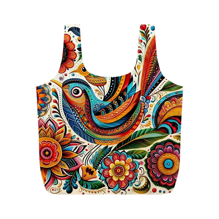 Madhubani Art A Full Print Recycle Bag (M)