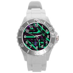 Beamed Round Plastic Sport Watch (l)