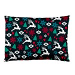 Holiday Season Pattern December Happy Holidays Merry Christmas Winter Family Festive New Year Pillow Case (Two Sides) Front