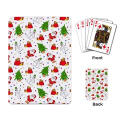 Christmas Pattern  Trees Santa Playing Cards Single Design (rectangle)