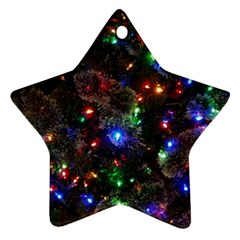 Christmas Lights Star Ornament (two Sides)