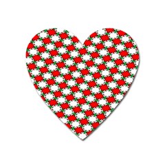 Christmas Star Red Green Heart Magnet by anzea