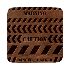 Caution Road Sign Warning Cross Danger Yellow Chevron Line Black Square Wood Guitar Pick Holder Case And Picks Set by anzea