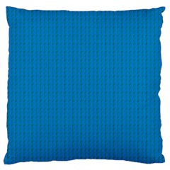 Blue Lego Texture Macro, Blue Dots Background, Lego Large Premium Plush Fleece Cushion Case (two Sides)