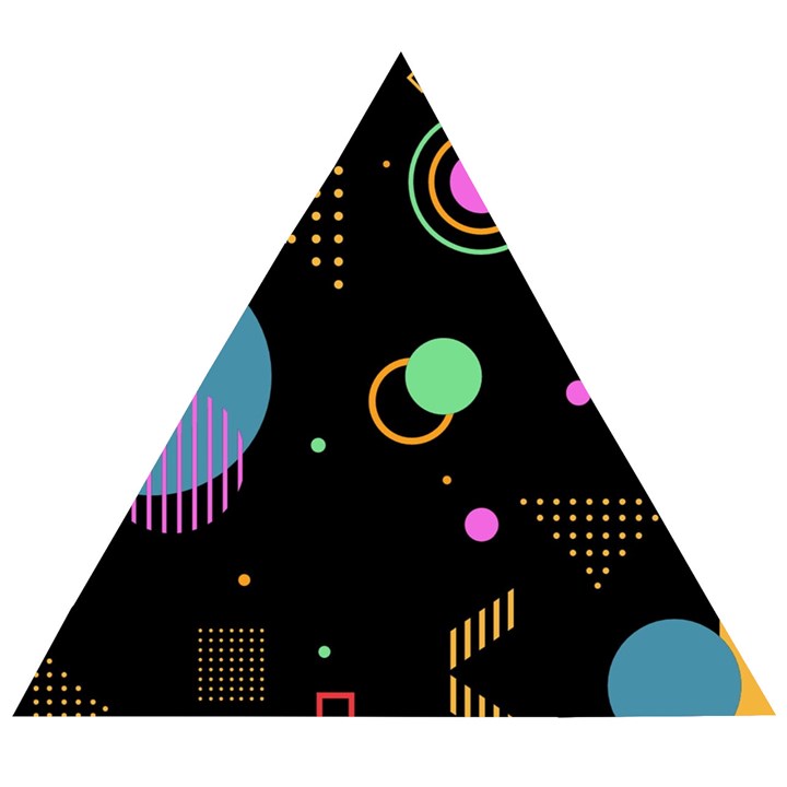 Colartive, Aesthetic, Amoled, Black, Colorful, Desenho Wooden Puzzle Triangle