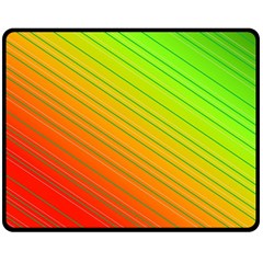 Orange Green Gradient Hunter Two Sides Fleece Blanket (medium)