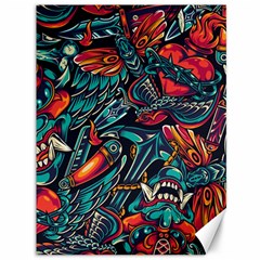 Vintage Tattoos Colorful Seamless Pattern Canvas 36  X 48 