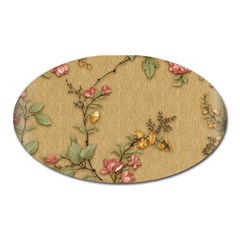 Flowers, Branches, Desenho, Edge, Leaves Oval Magnet