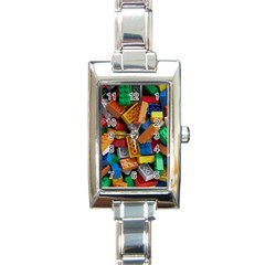 Lego, Toy Block, Colorfulness, Kids Rectangle Italian Charm Watch