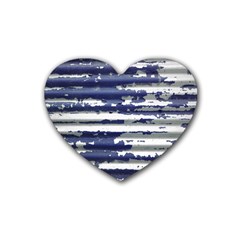 Metallic Rhythm Print Rubber Heart Coaster (4 Pack)