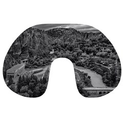 Florentino Ameghino Dam, Chubut, Argentina Travel Neck Pillow by dflcprintsclothing