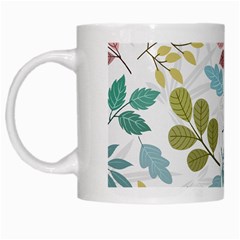 Leaf Pattern  White Mug