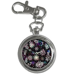 Shiny Winter Snowflake Abstract Christmas Cold Crystal December Key Chain Watches