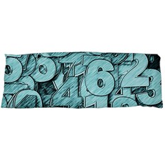 Blue Digits Background, Artwork, Numbers Body Pillow Case (dakimakura)