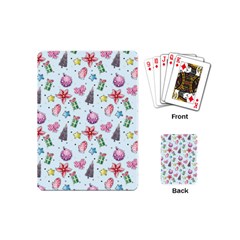 Christmas Decorations Pattern, Xmas Backgrounds Playing Cards Single Design (mini)