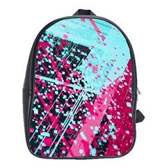 Colorful Splashes Grunge, Abstract Art School Bag (xl)