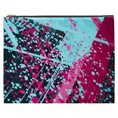 Colorful Splashes Grunge, Abstract Art Cosmetic Bag (xxxl)