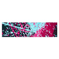 Colorful Splashes Grunge, Abstract Art Oblong Satin Scarf (16  X 60 )