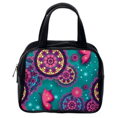 Floral Pattern, Abstract, Colorful, Flow Classic Handbag (one Side) by kyorashop23