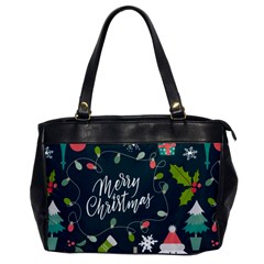 Merry Christmas, Happy New Year, Christmas Seamless Texture Oversize Office Handbag