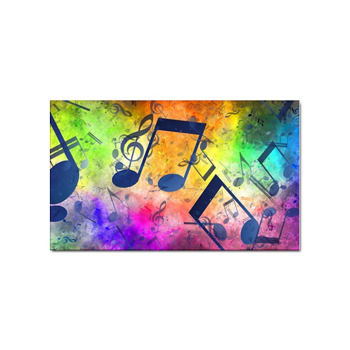 Music Texture, Grunge Music Background Sticker Rectangular (10 pack)