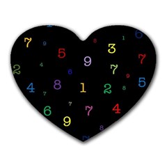 Numbers, Math, Keyboard Heart Mousepad