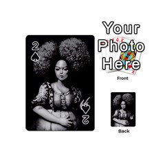 Vintage Afro Style Doll Illustration (ia&human) Playing Cards 54 Designs (mini) by dflcprintsclothing